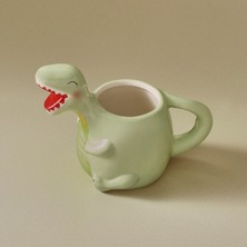 Karaca Dinosaur Mug Porselen Desenli Tek Parça Yeşil Renk Kahve Çay Servisi İçin