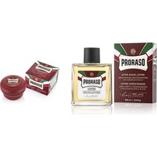 Proraso Sandal Ağacı Özlü Tıraş Sabunu 150 ml ve Tıraş Sonrası Losyon 100 ml Yatıştırıcı Etki