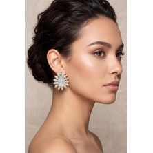 Petek Aksesuar Damla Yıldız Stud Küpe 4,5 Cm.