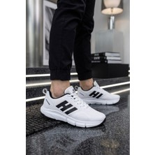 Solazer Erkek Beyaz Siyah Sneaker Günlük Sneaker Spor Ayakkabı 065