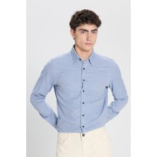 Altınyıldız Classics Slim Fit Dar Kesim Klasik Yaka Flanel Gömlek