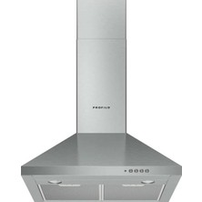Profilo DVP6C450 Paslanmaz Çelik Duvar Tipi Davlumbaz 380 m3/sa Yüksek Emiş Gücü Inox