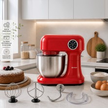 Emsan Bella Gusto Pro Dijital Ekranlı Stand Mikser Kırmızı 1500W