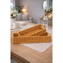 Janset 2li Rattan Sepet,ekmek Sepeti,organizer,düzenleyici