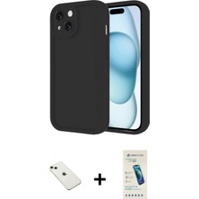 Marsilyan™- iPhone 14 Kılıf Yankı Yansıma Özel Seri - Şeffaf Pasifik Cam Ekran Koruyucu + Diamond Kamera Lens - Yl