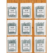 Lidera Ağaç ve Sunta Vidası Seti – 4 mm Çap / Toplam 450 Vida / 9 Boy (16-70 Mm)