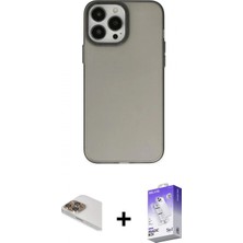 Pileli Store Pilelistore™ iPhone 13 Pro Max Kılıf Ahenk Çizgi Prime - Siyah Bilvis 5in1 3D Magic Cam Ekran Koruyucu + Pers Alüminyum Kamera Lens - Gd