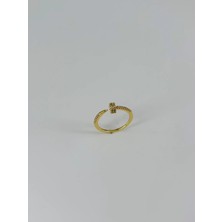 The Gencoo 14 K Gold Zirkon Taşlı Yüzük