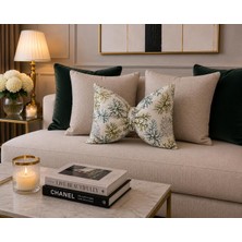 Karam Home Deniz Mercanı Desenli Fiyonk Dekoratif Kırlent – Marin Temalı Modern Kırlent
