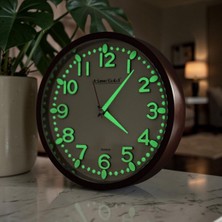 Bahat Fosforlu 3D Karanlıkta Parlayan Çocuk Odası Küçük Duvar Saati Çap 22 cm Eskitme