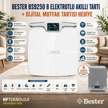 Bester  8 Elektrotlu Dijital Baskül + Dijital Mutfak Tartısı Hediye
