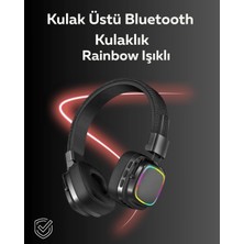 Çetiner Group® Rgb Işıklı Katlanabilir Bluetooth 5.3 Kulak Üstü Kulaklık