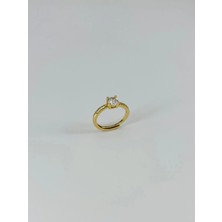 The Gencoo 14 K Gold Kaplama Zirkon Taşlı Yüzük