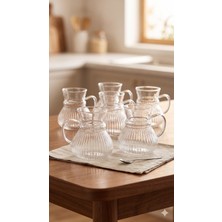 Leylart Keyf Çay  Borosilikat Çizgili Cam Bardağı Seti 200ML