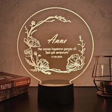 Lerad-Lazer Art Özel Günler için Kişiye Özel RGB LED Lamba – 16 Renkli İsimli Gece Lambası (Adaptörlü)