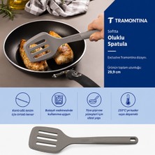 Tramontina Softta Metal Gövdeli Silikon Oluklu Spatula Gri Bpa Içermez