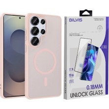 Vendas Samsung Galaxy S26 Ultra Kılıf M-safe Şarj Özellikli Zore Babet Kapak + Bilvis Cam Ekran Koruyucu