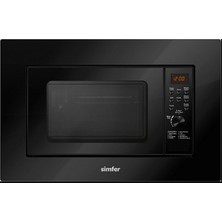 Simfer MD2350 Siyah Mikrodalga Fırın 23 Litre 700 W Güçlü Grill Fonksiyonu ile Dondurulmuş Gıda Çözme