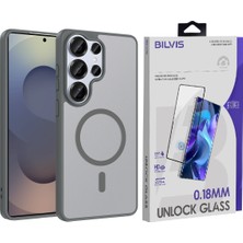 Vendas Samsung Galaxy S26 Ultra Kılıf M-safe Şarj Özellikli Zore Babet Kapak + Bilvis Cam Ekran Koruyucu