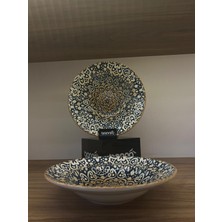 Bonna 2'li Çukur Servis Tabağı / Pasta-Makarna Tabağı Derin Sunum Tabağı Çukur Yemek Tabağı Makarna ve Sal