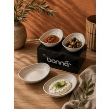 Bonna 3'lü Galata Vago Oval Plate 12*8 cm Sos/meze/reçel/aperatif