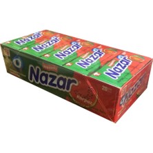 NAZAR Karpuz Aromalı 5'li Şekersiz Sakız 20'li Tatlandırıcı İçeren Sağlıklı Seçenek