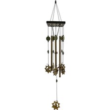 Hediye Fikri Metal Dümenli Rüzgar Çanı 73 cm – Denizci Temalı Dekoratif Bahçe Balkon Süsü