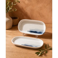 Bonna 3'lü Blue Wave Hygge 21CM Oval Dish Kahvaltı/meze/sos