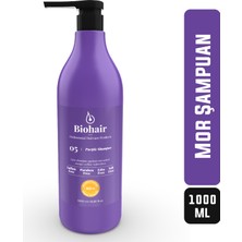 Biohair Mor Şampuan 1000 ml Renk Yoğunlaştırıcı Parabensiz Boyalı Saçlar İçin Etkili Bakım