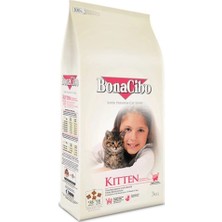 Bonacibo Kitten Premium Kalite Tavuklu Yavru Kedi Maması 1,5 Kg Karışık Tat Hamsi ve Pirinç İçerir
