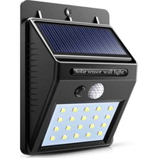 Cata 15W Beyaz Işık Solar Aplik CT-7330 Siyah Renkli Su Geçirmez Bahçe Aydınlatması