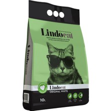 LindoCat 10 Lt Kokusuz İnce Taneli Topaklanan Kedi Kumu Hassas Kediler İçin Özel Formül