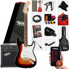 Midex RPH-30SB-25AMP Gül Klavye SSS 25W Amfili Elektro Gitar Seti