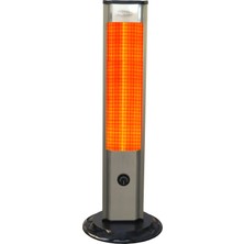 Ufomax Kule Tipi Elektrikli Isıtıcı 2500W Termostatlı Alüminyum Gövde ile Gri Renk