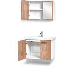 Saydam Banyo Nova 60 cm Alt Üst Banyo Dolabı Takımı