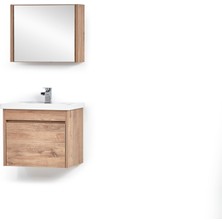Saydam Banyo Alina  50 cm Alt Üst Banyo Dolabı Takımı