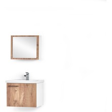 Saydam Banyo Woodline 50 cm Alt Üst Banyo Dolabı Takımı