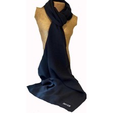 Invee İNVEE Siyah Düz Desenli Şal 1246  200 x 75 cm %100 Polyester Dokuma Kadın Modası