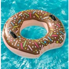 Bestway 36258 Donut Tutunmalı Simit 107 cm Kahverengi Renkli Desenli Eğlenceli Su Ürünü Çocuklar İçin