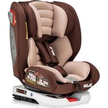 Moje 360 Dönebilen Isofixli Oto Koltuğu 0 - 36 kg Kahverengi Kumaş ile Güvenli Taşıma