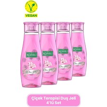 Komili Çiçek Terapisi Vegan Duş Jeli 4'lü Set - Bahar Çiçekleri Kokulu - 4 X 500 ML