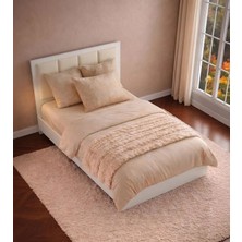 Noiss Home Decor Spring 90X190 Tek Kişilik Başlıklı Karyola Takım