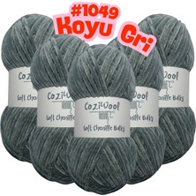 Kadife El Örgü Ipliği Soft Chenille Bulky 5'li Paket, 5X100 Gr. 120 Mt. %100 Mikro Polyester