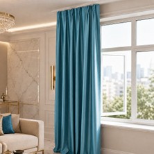 Mebelport Curtain Blackout Karartma 1/2 Amerikan Pileli Fon Perde