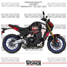 Sv Sticker Works Yamaha Mt-09 Kaplama Sticker Anime Girl Design Motor Kaplama Modeli Hazır Kit 2021-2023 Uyumlu 