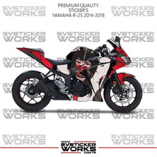 Sv Sticker Works Yamaha R25 Kaplama Sticker Anime Girl Design Motor Kaplama Modeli Hazır Kit 2013-2018 Uyumlu 