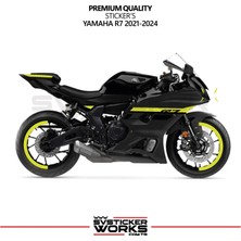 Sv Sticker Works Yamaha R7 Neon Sarı Sticker Set 2021 - 2023