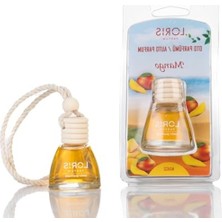 Cekar Store Lorıs Mango Aromalı Araç Kokusu, Asılı Araba Kavanozu, Oda Parfümü, Mango Kokulu, 30 Güne Kadar Hoş Kokulu, 10 ml