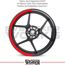 Sv Sticker Works Motosiklet Jant Kaplama Yarım Yüksek Kaliteli Folyo 1 Paket 1 Motosiklet Için