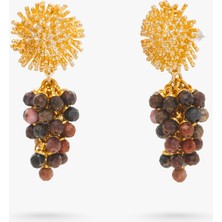 Lunaco Atelier Garnet Doğal Taşlı Salkım Küpe
